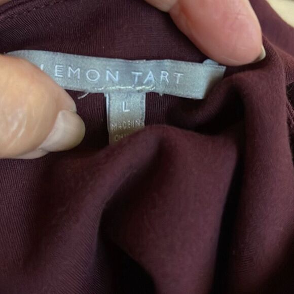 Lemon Tart size L ponte’ knit rushed sleeves cardigan. - Picture 5 of 6